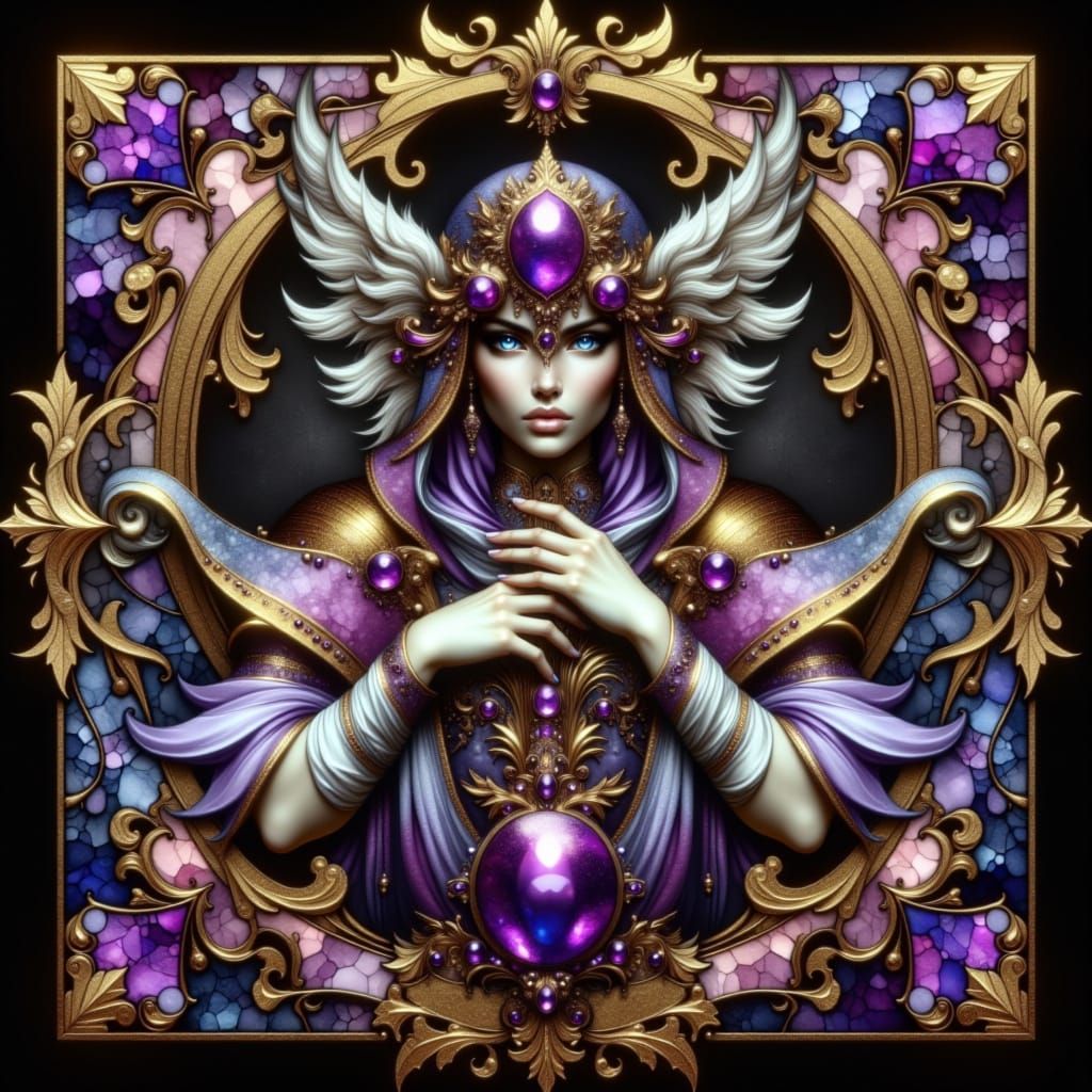 Zesty Wisp with Crinkled Metallic Textures