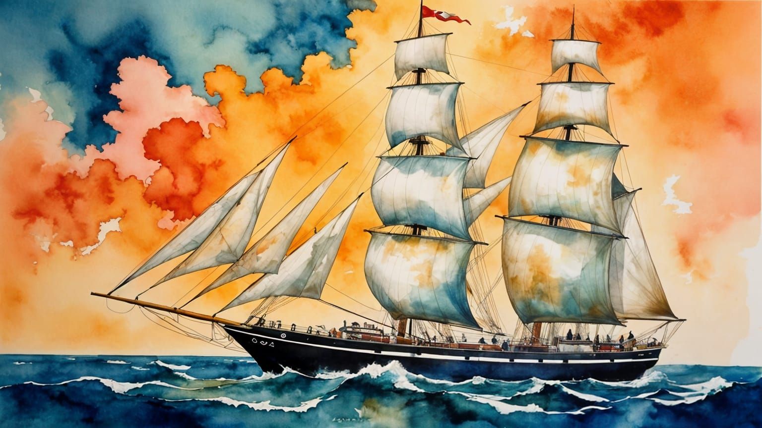 Vintage Portuguese Caravelle with Latin Sails