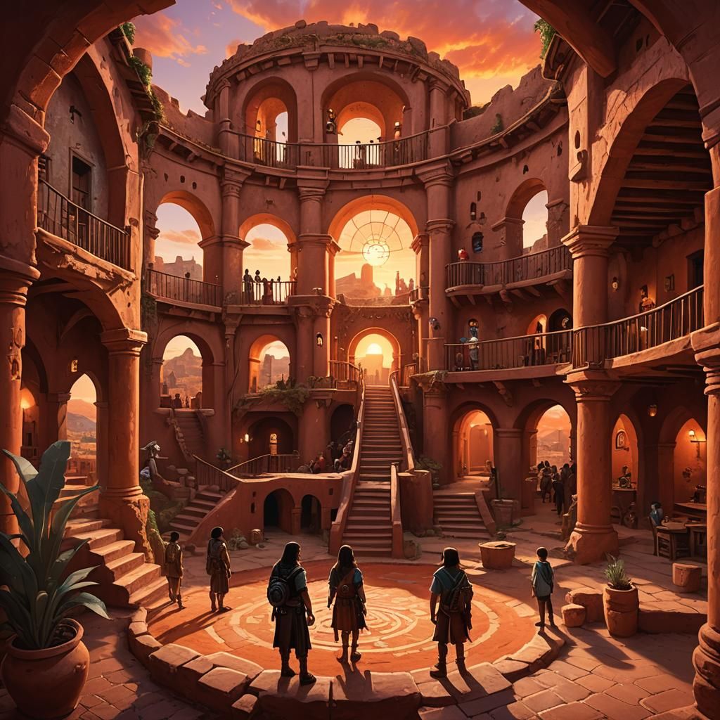 Scholars Explore Whimsical Playground: Fantasy Digital Art