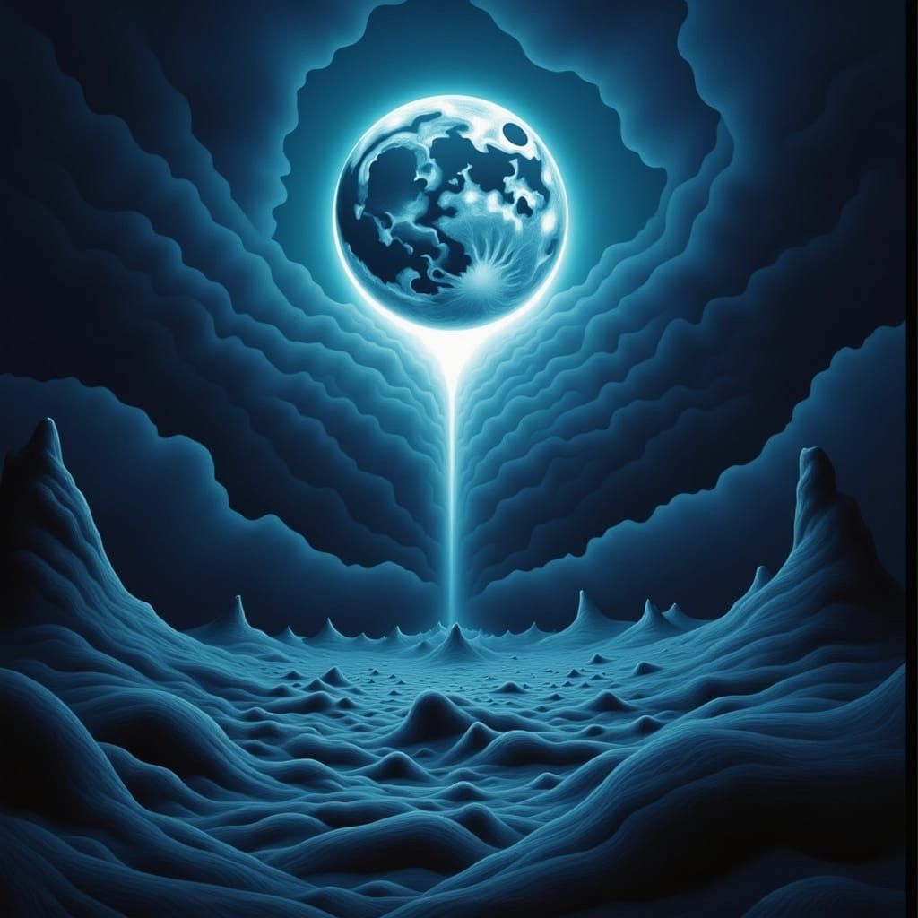 Surreal Moon Photography in Ethereal Mist