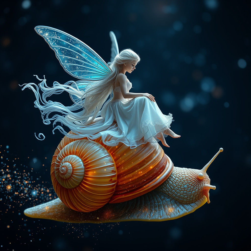 Fairy and Snail Journey Through the Galaxy