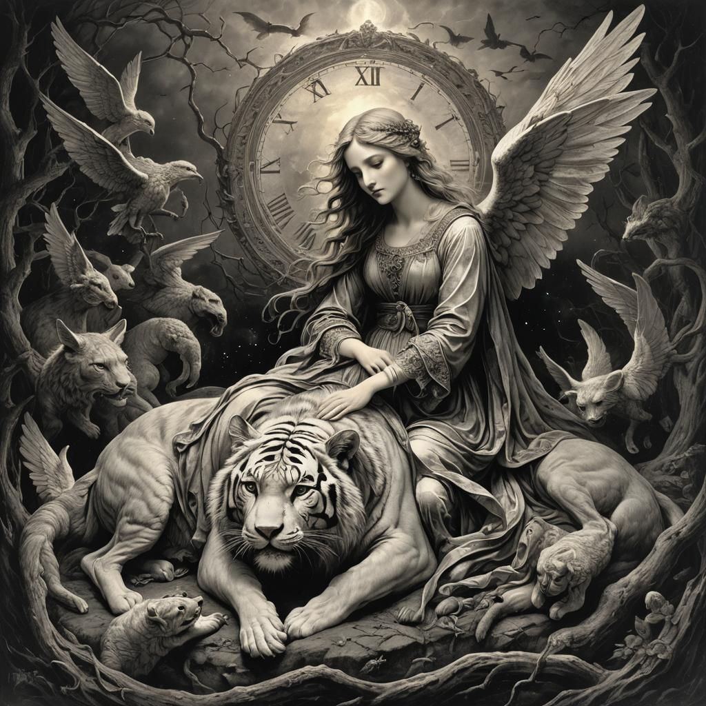 Eternal Love: Lamb and Tiger in Harmony