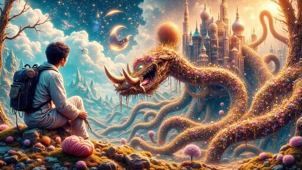 Whimsical Yokai in Ethereal Landscapes