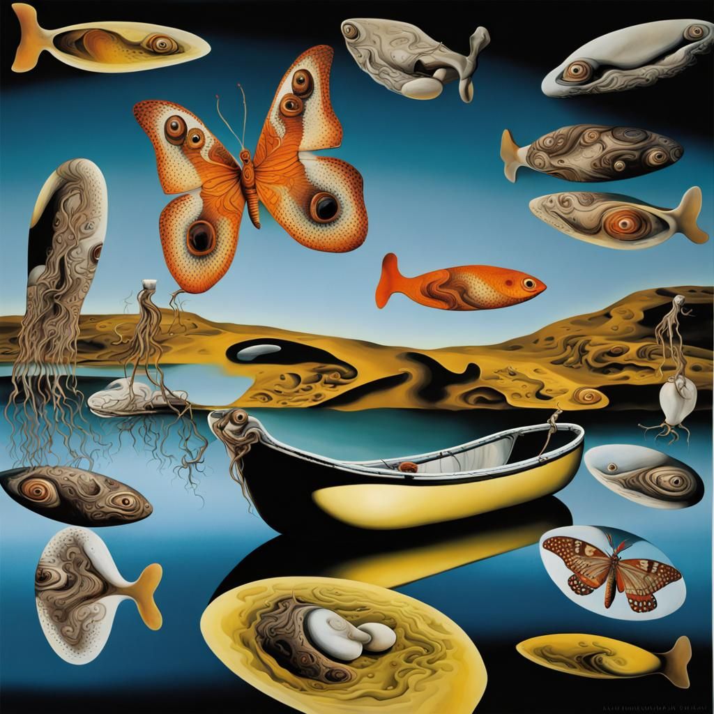 Surreal Pareidolia: Ripples Reveal Hidden Forms