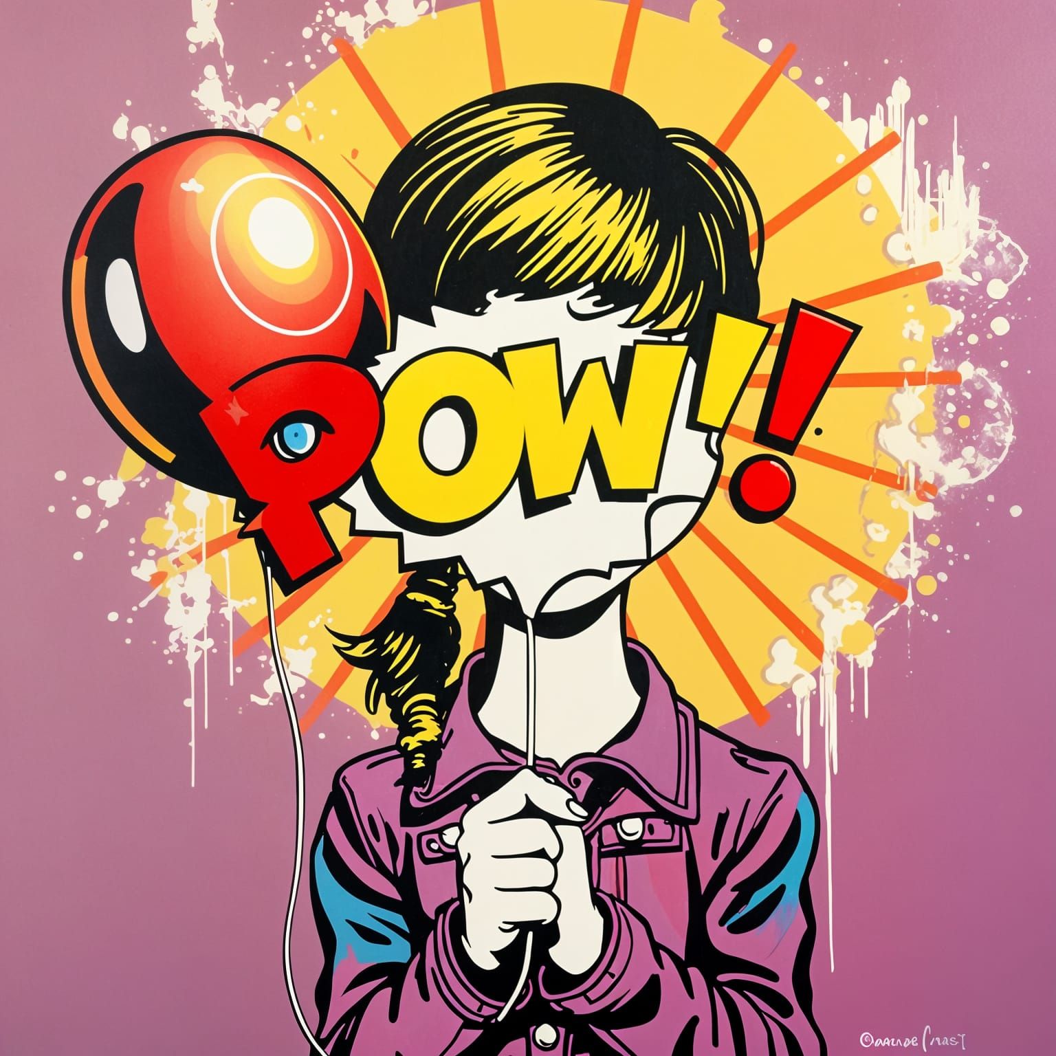 Girl with POP! Speech Bubble in Vibrant Pop Art