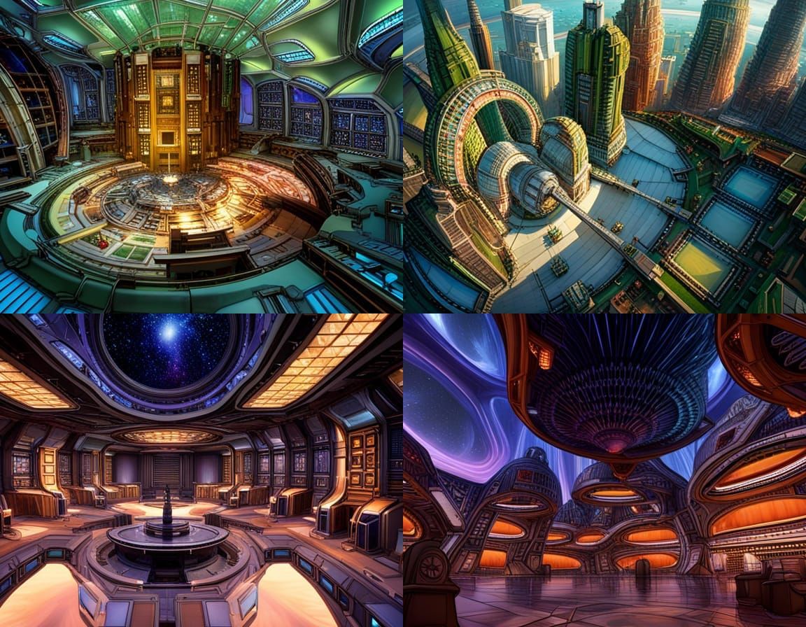 O'Neill Cylinder Interior with Futuristic Skyscrapers