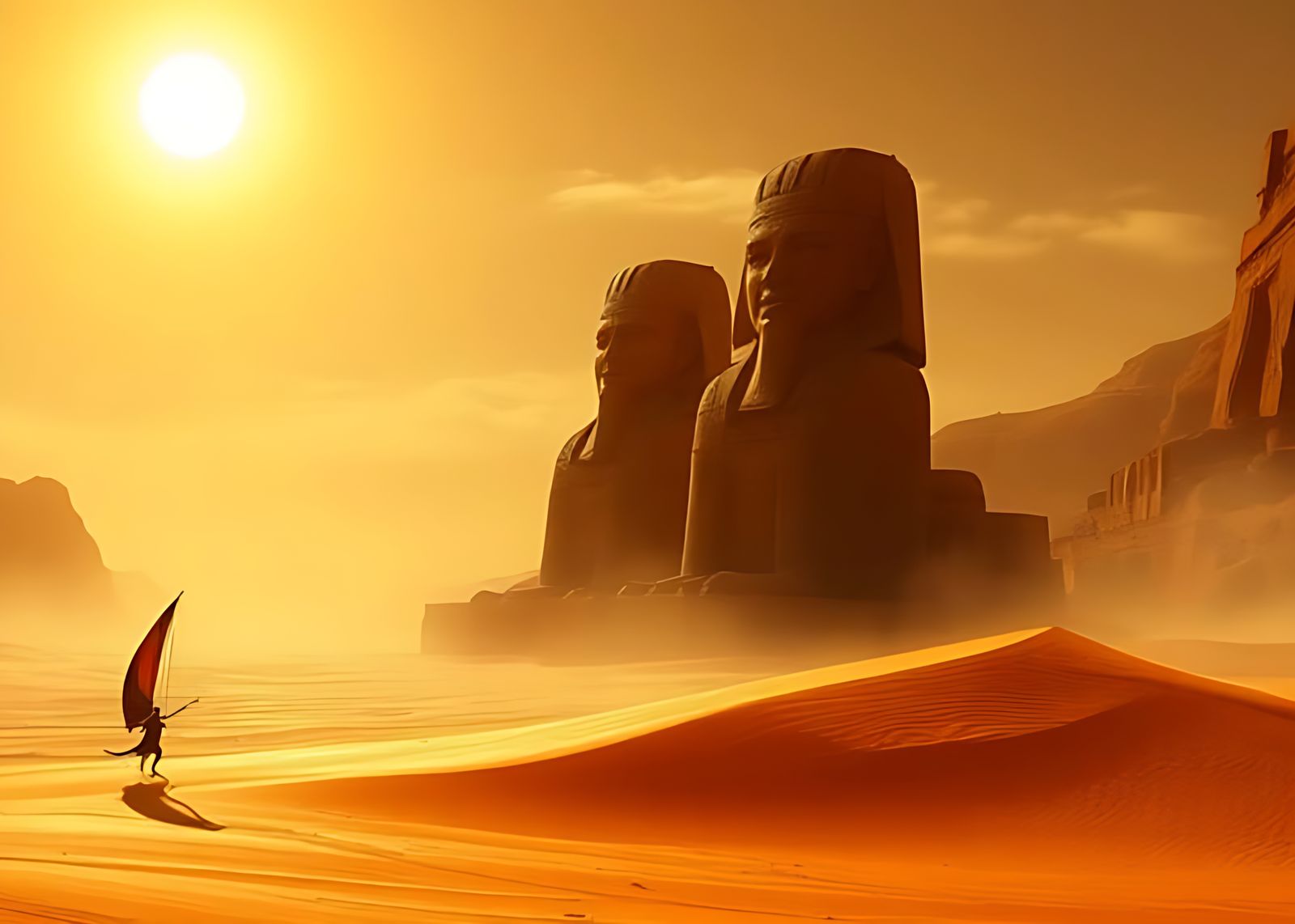 The sand sailer and the Gods . . .