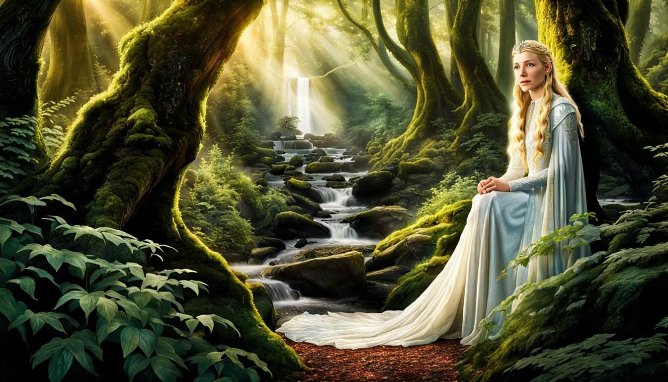 Cate Blanchett as Galadriel in High Fantasy Portrait