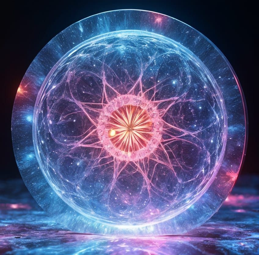 Ethereal Cosmic Pattern in Rainbow Hues