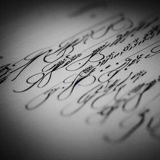 Elegant Calligraphy Photography with Bokeh