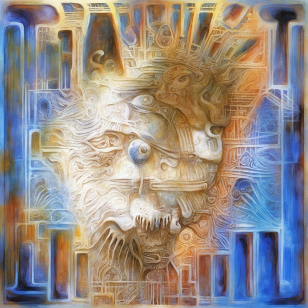 Surreal Pop Art in Giger and Burton Style