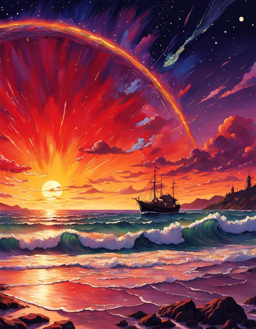 Whimsical Sci-Fi Fairytale in Studio Ghibli Style