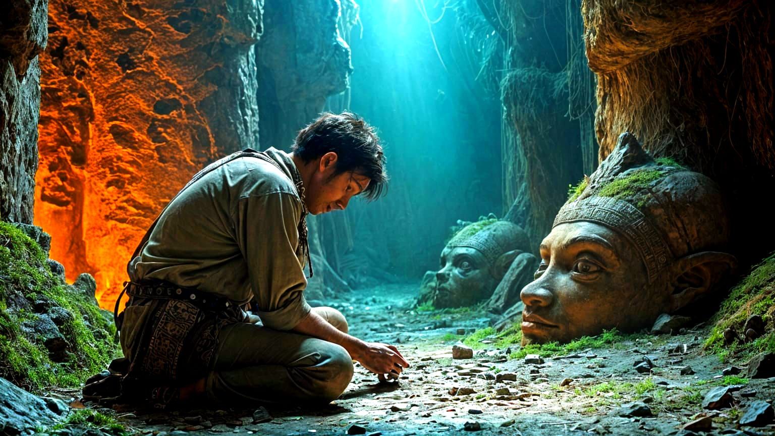 Retro VHS Ruin with Glitching Masks