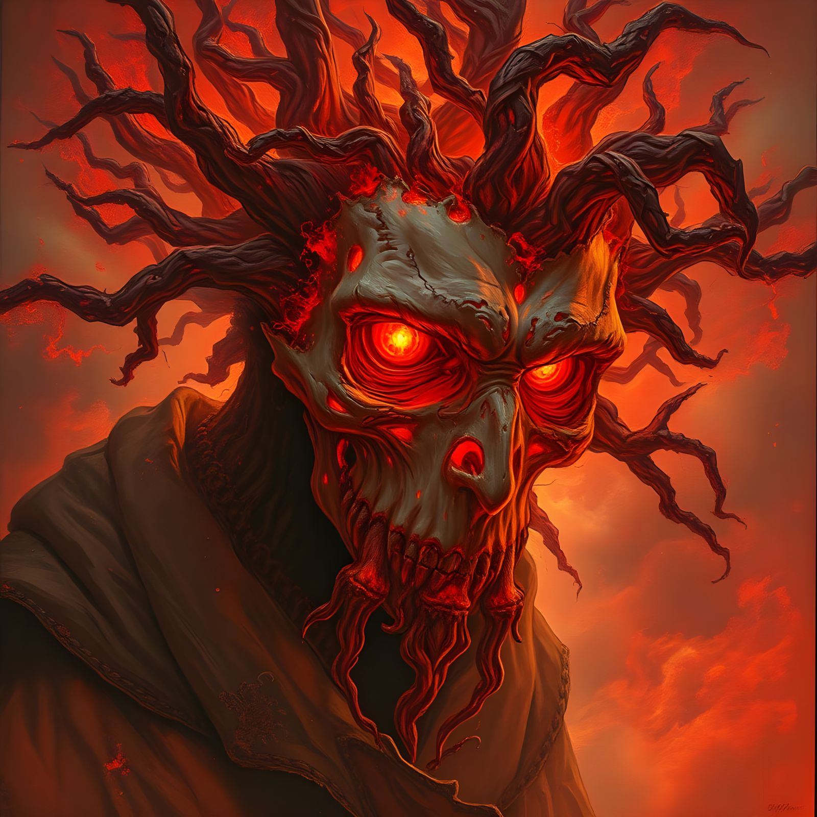 Cyberpunk Nightmare in Neon Hues