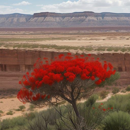 Surreal Desert Bloom in New Mexico