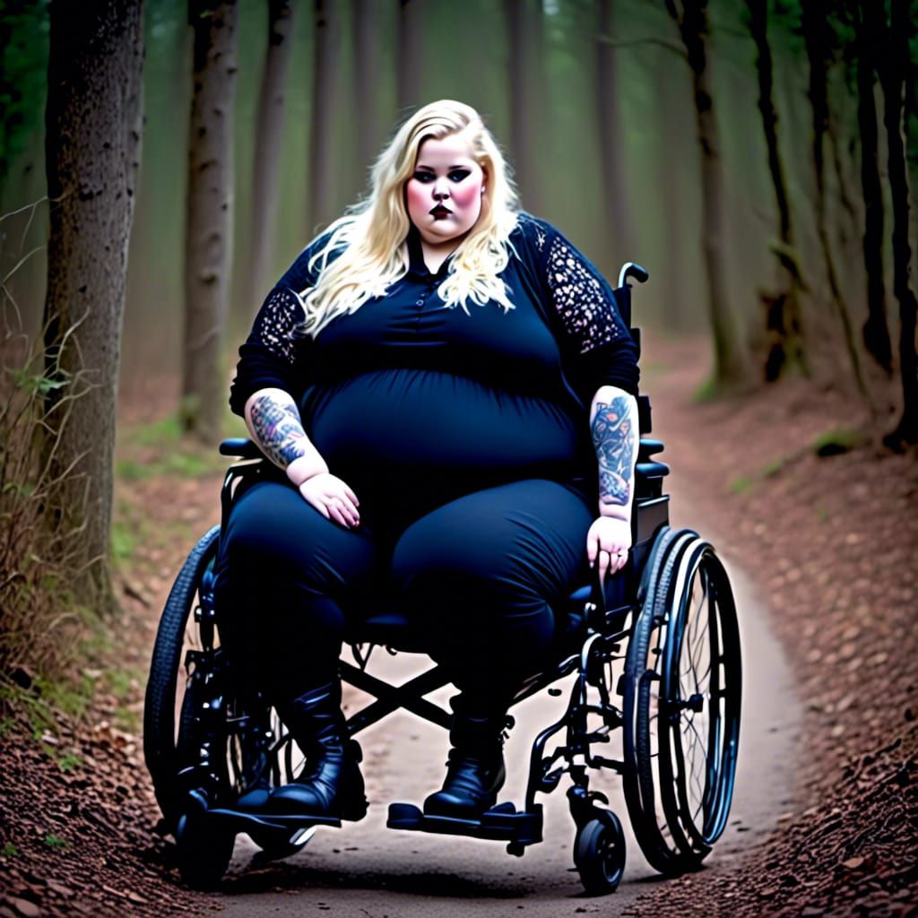 Curvy Plus-Size Woman in Wheelchair