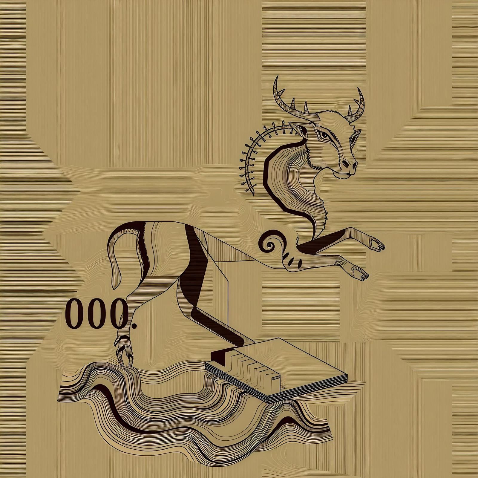 Abstract Evolving Patterns with Visual Interference