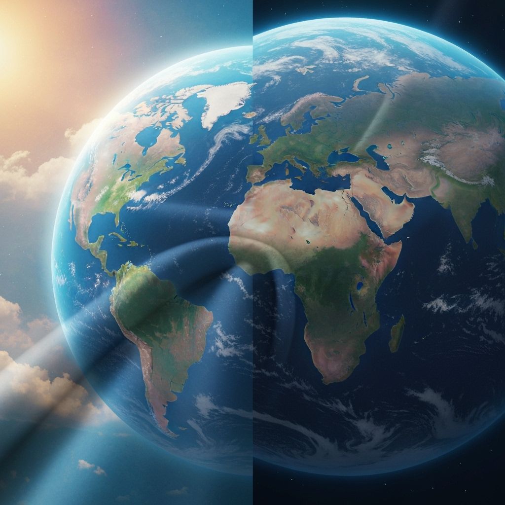 Surreal Earth: Hyper-Realistic Meets Flowing Fabric