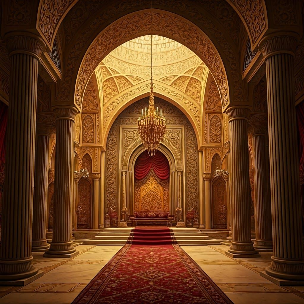 Majestic Palace in Ottoman and Safavid Style