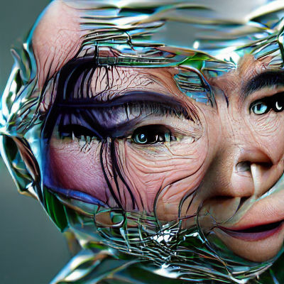 Bjork in a Surreal Utopia Portrait
