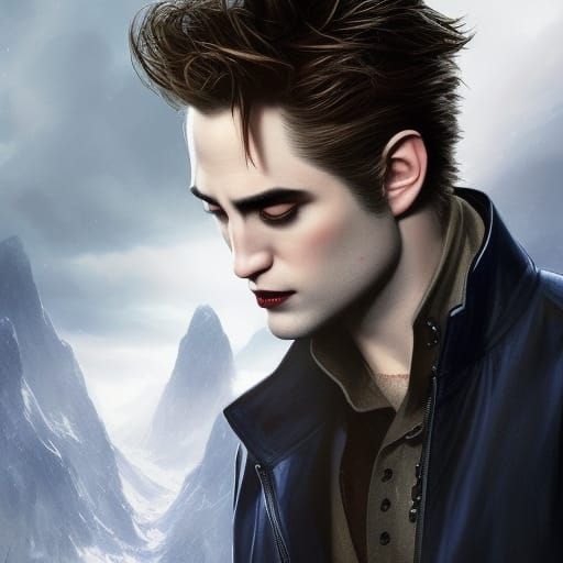 Handsome Vampire Portrait in Hyperdetailed Style