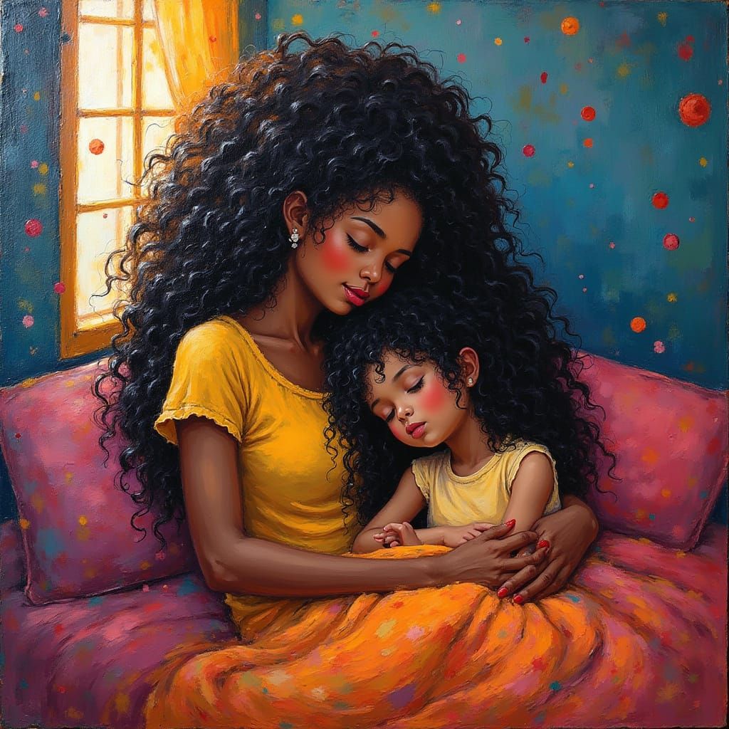 Motherly Love in a Cozy Room