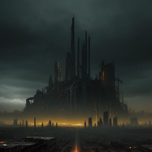 Cyberpunk Apocalypse in a Gritty, Ominous World