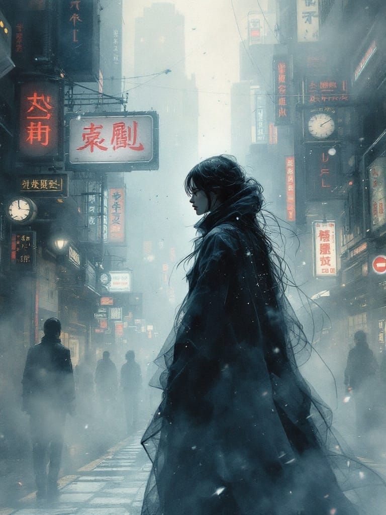 Ethereal Tokyo Cityscape Emerges from Atmospheric Veiling