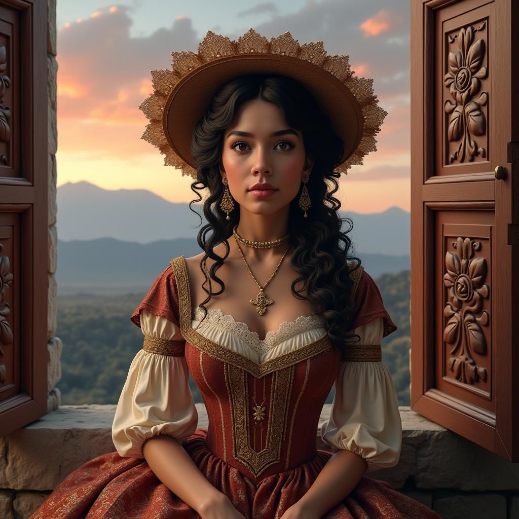 19th Century Portrait of Carmen Luisa Aldunate Solar