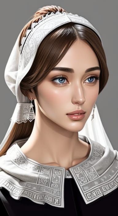 Canterbury Tales Character with Symmetrical Features