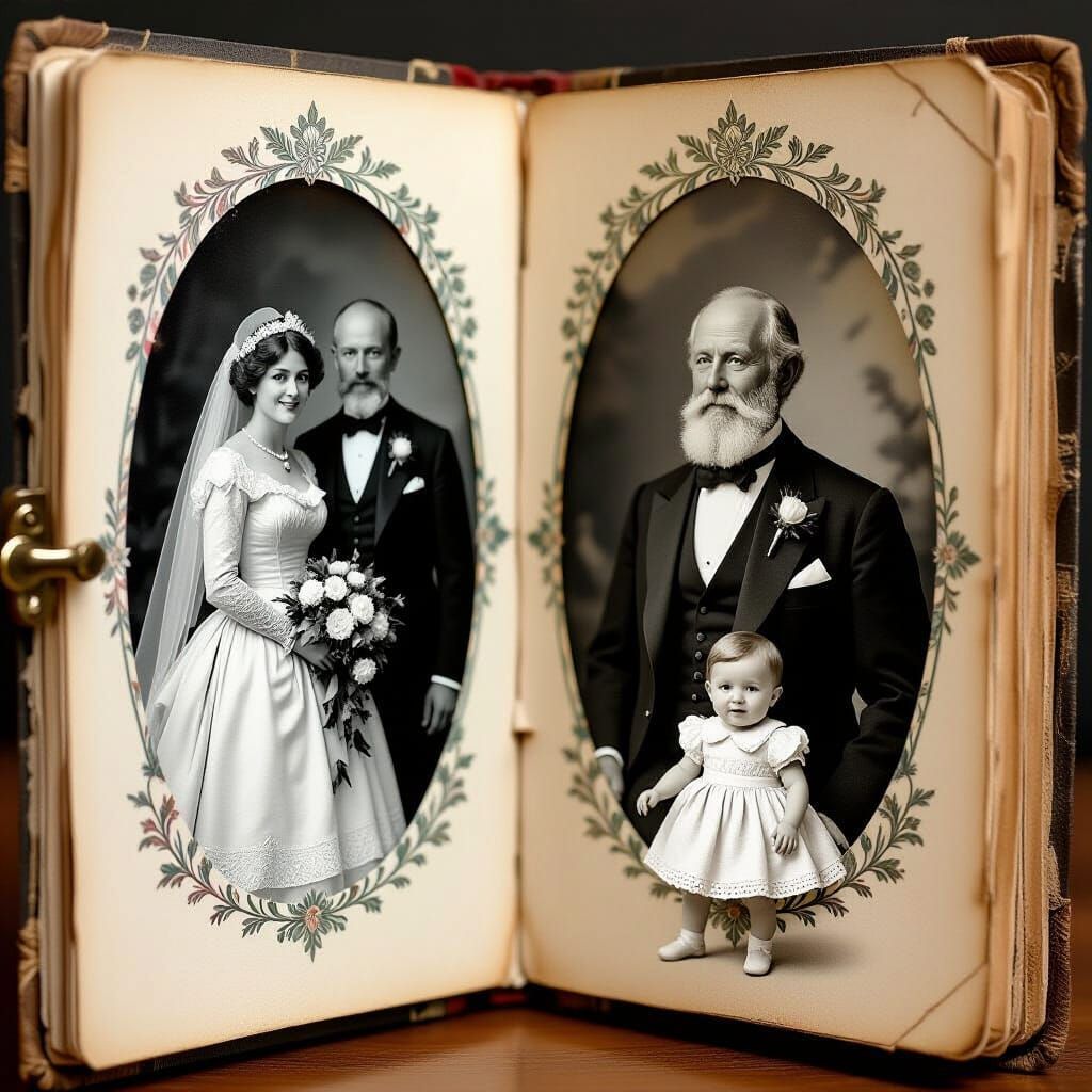 Victorian Living Diorama Photo Album in Gothic Style