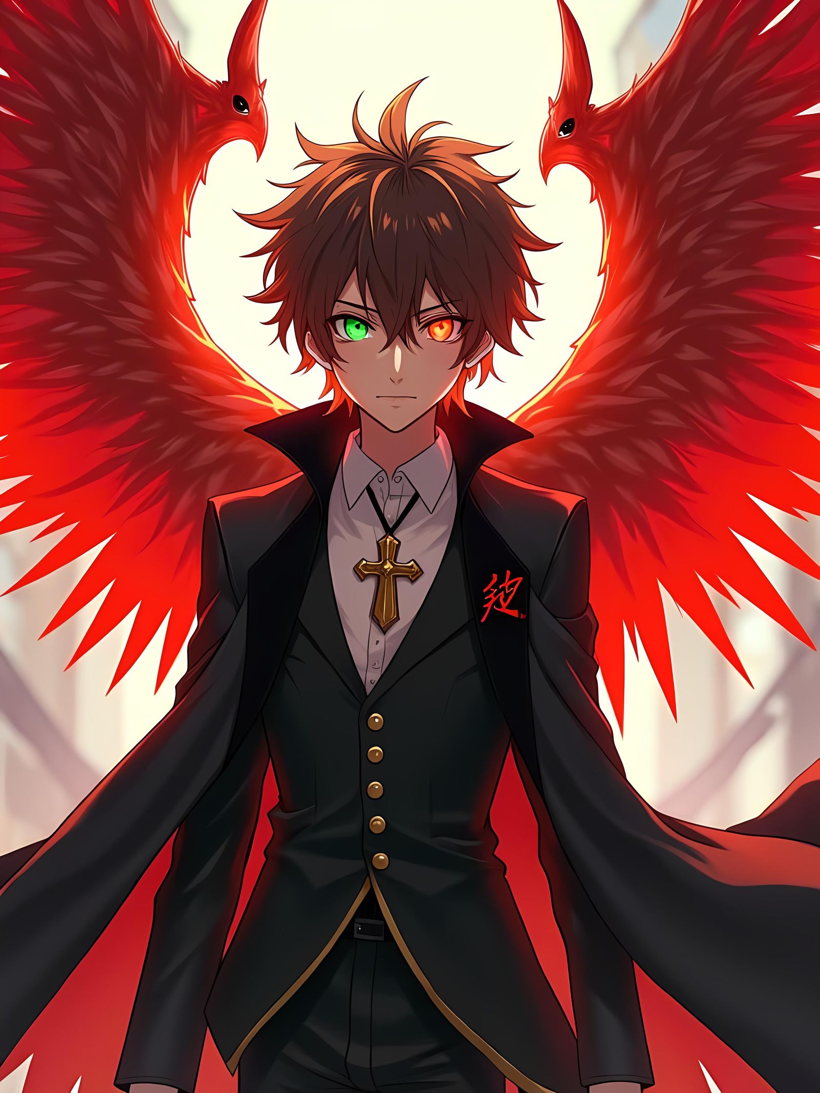 Anime Boy with Heterochromia and Quincy Power