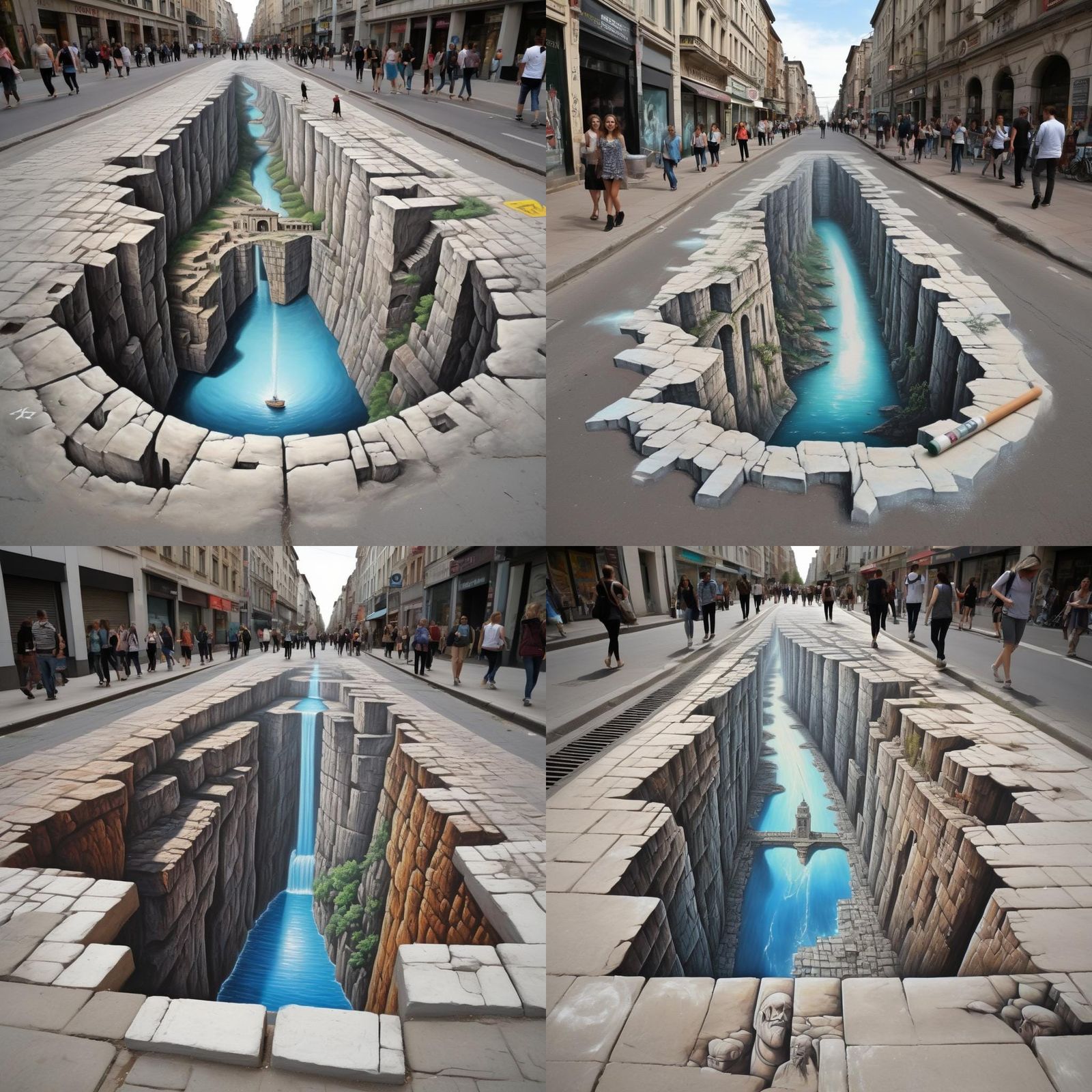 Chalk Art Chasm Reveals Ancient Ruins and Eye