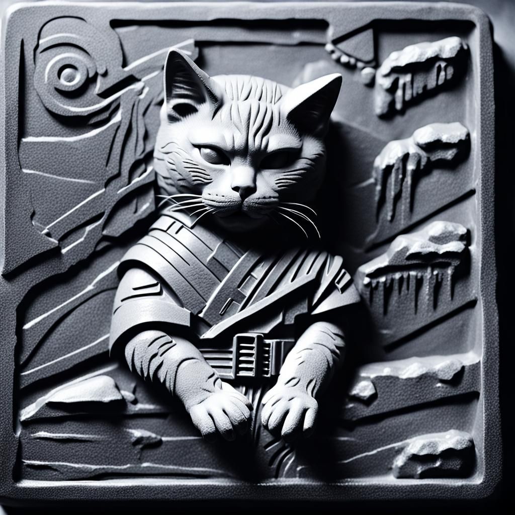 Cat Solo frozen in carbonite (alternate version)