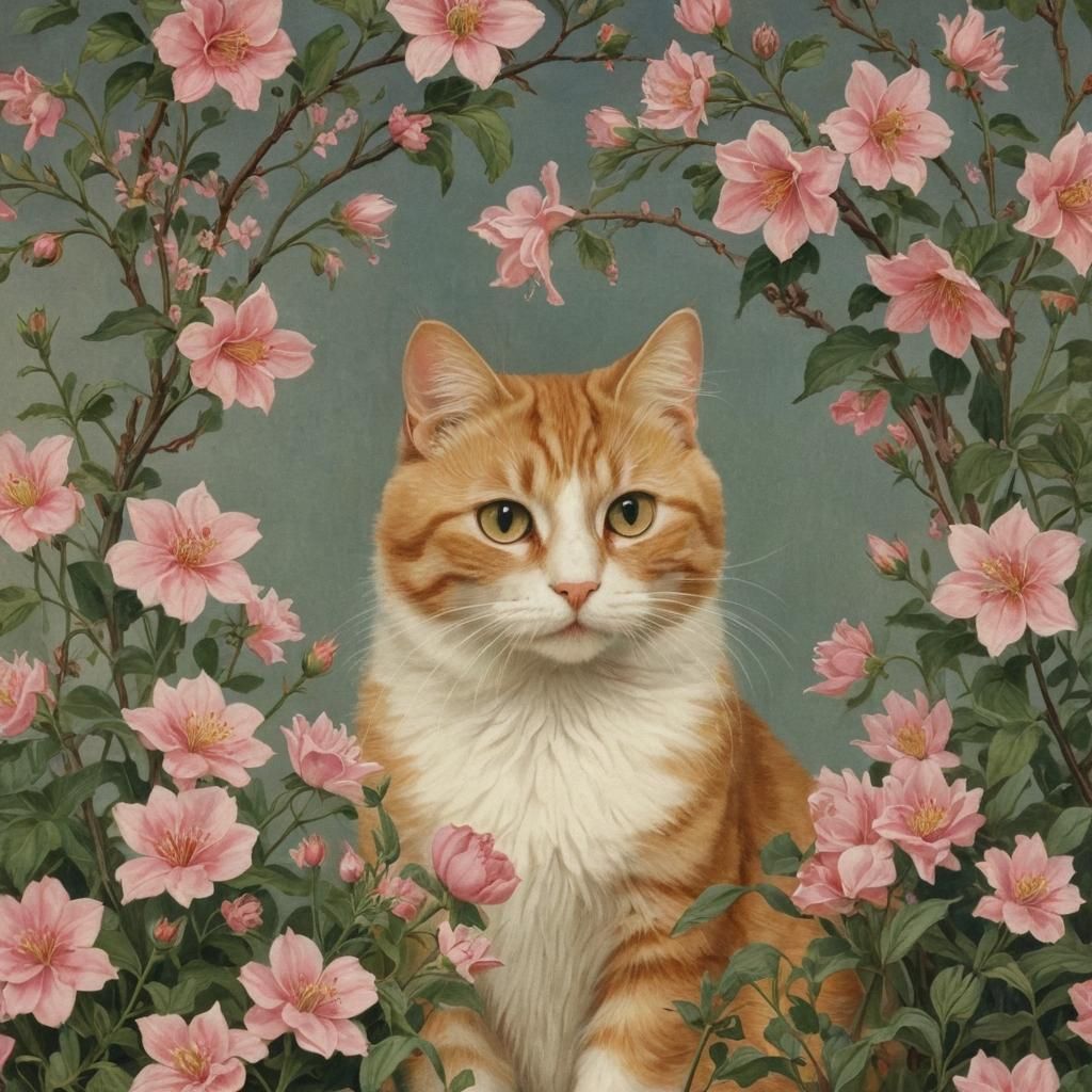 Wladyslaw Theodor Benda Inspired Floral Illustration