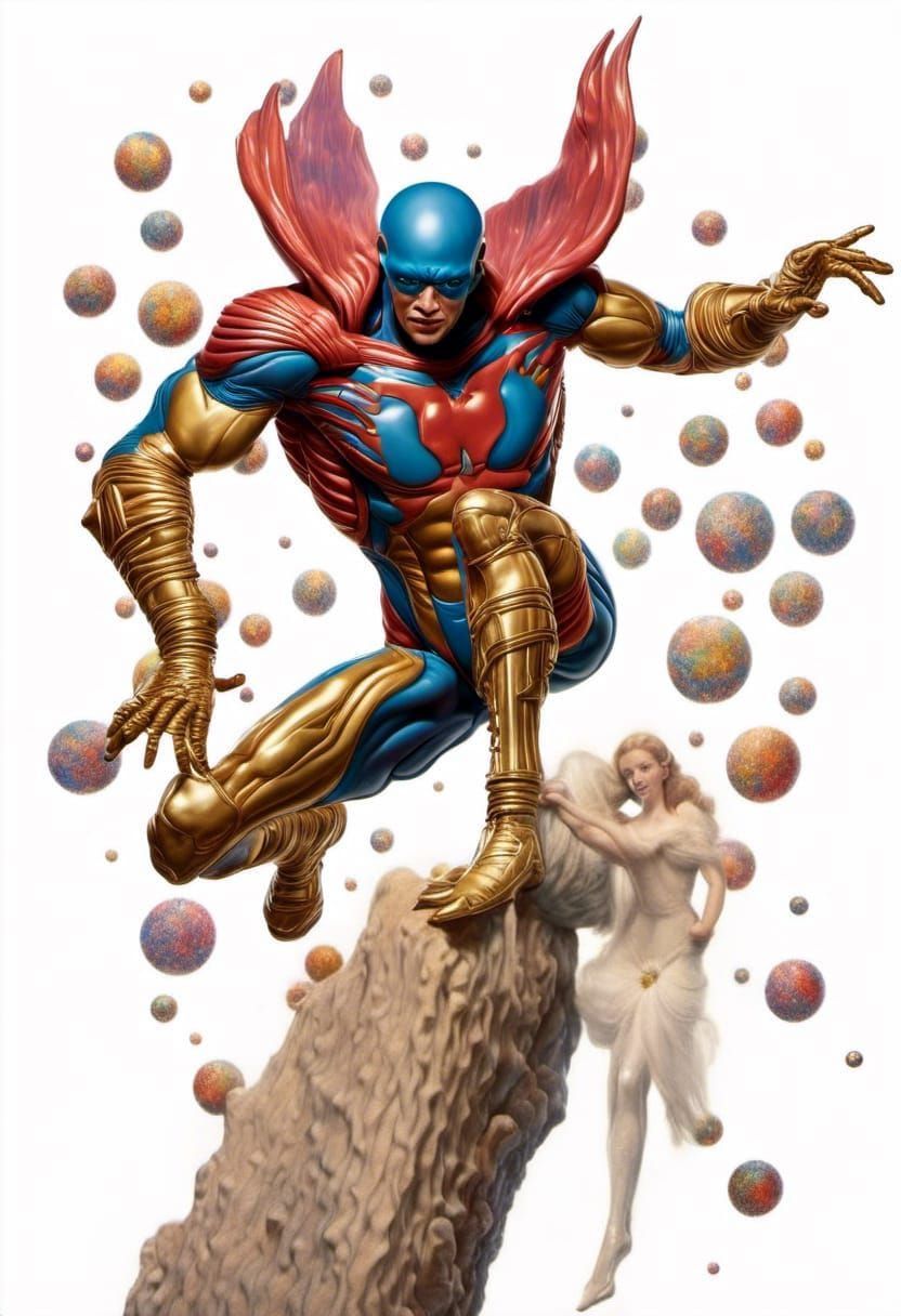 Art History Characters Party in Hyperrealism Style