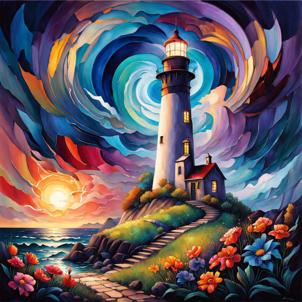 Lighthouse in Cosmic Wasteland Garden