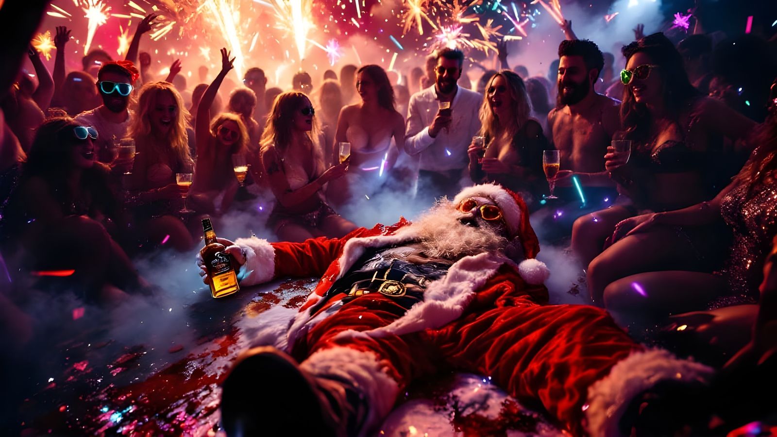 Wild New Year's Eve Party with Santa
