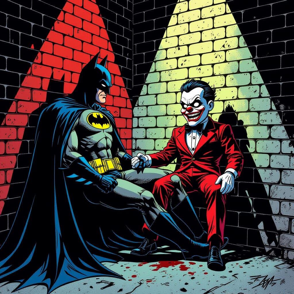 Batman Faces Ventriloquist and Scarface in Grimy Alley