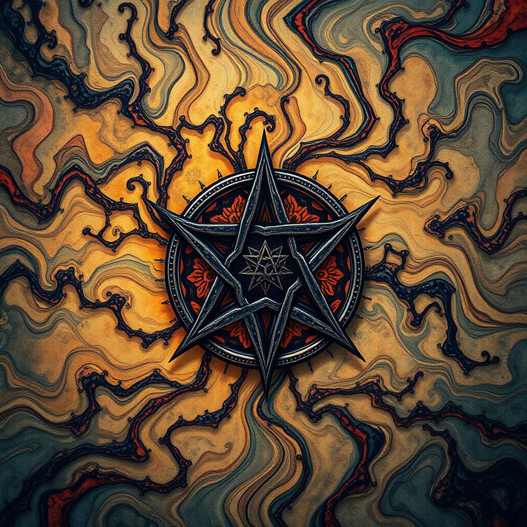 <lora:Lora5:1.0> Перевернута пенктограма intricately detaile...