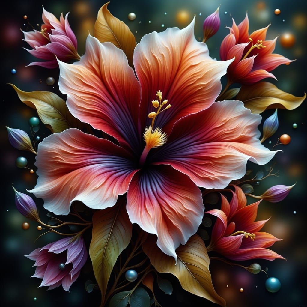 Ethereal Floral Encounter in Dreamy Enchantment