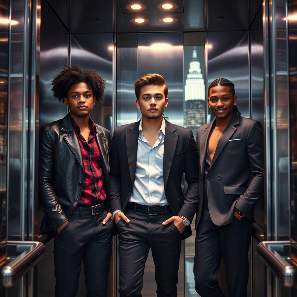 Friends Ascend to Nightlife in Hyperrealistic Style