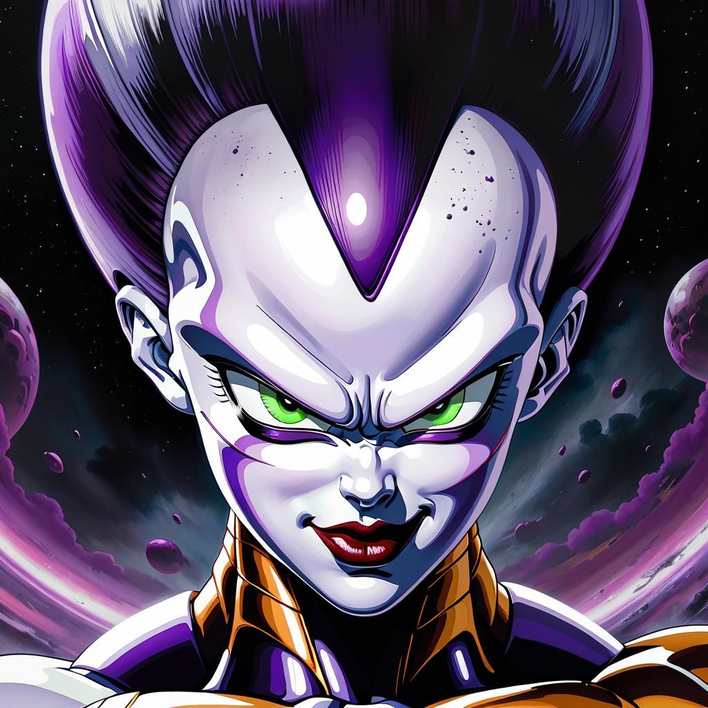 Hyperrealistic Portrait of Frieza on Alien World