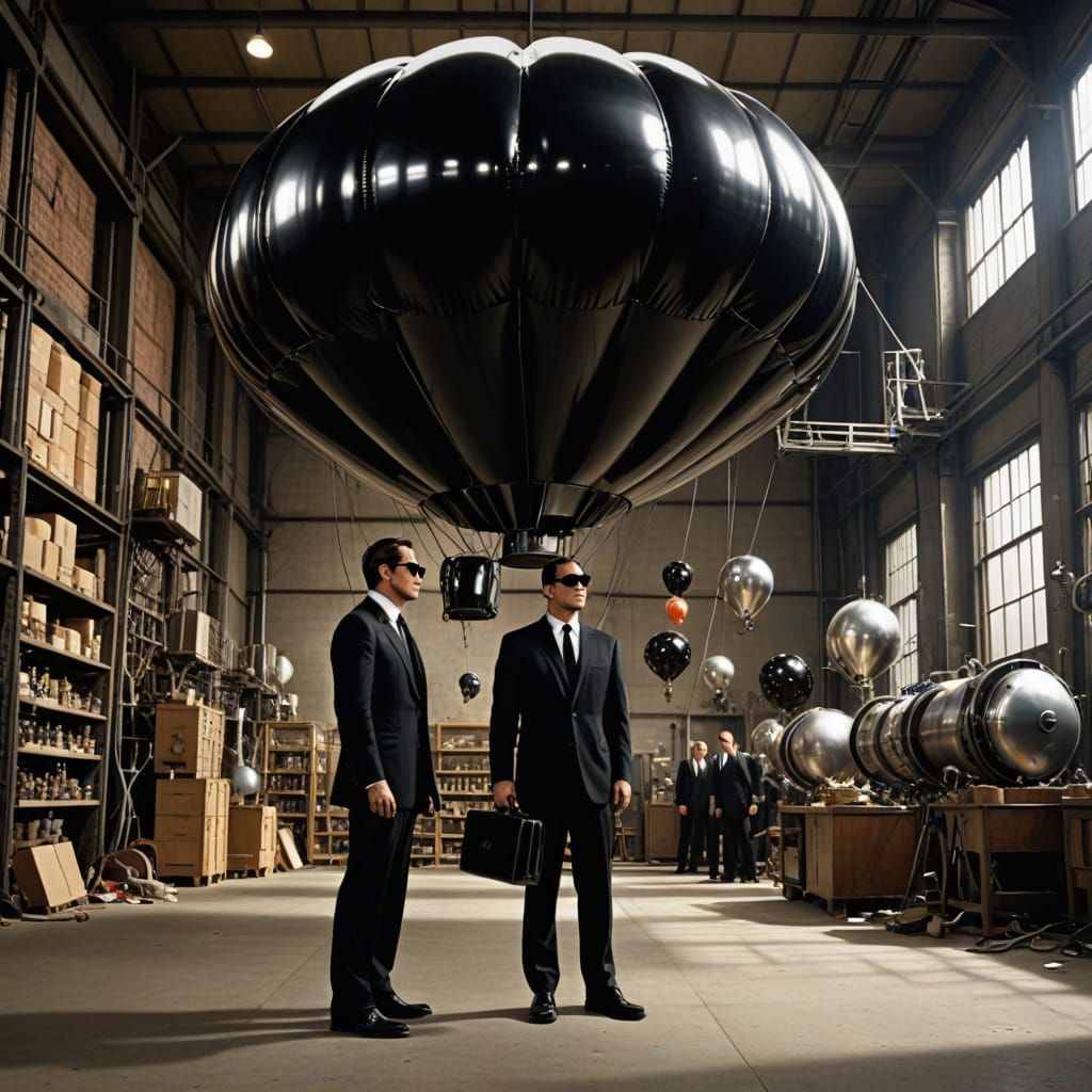 Helium Lifts Machine Men Against Gravity