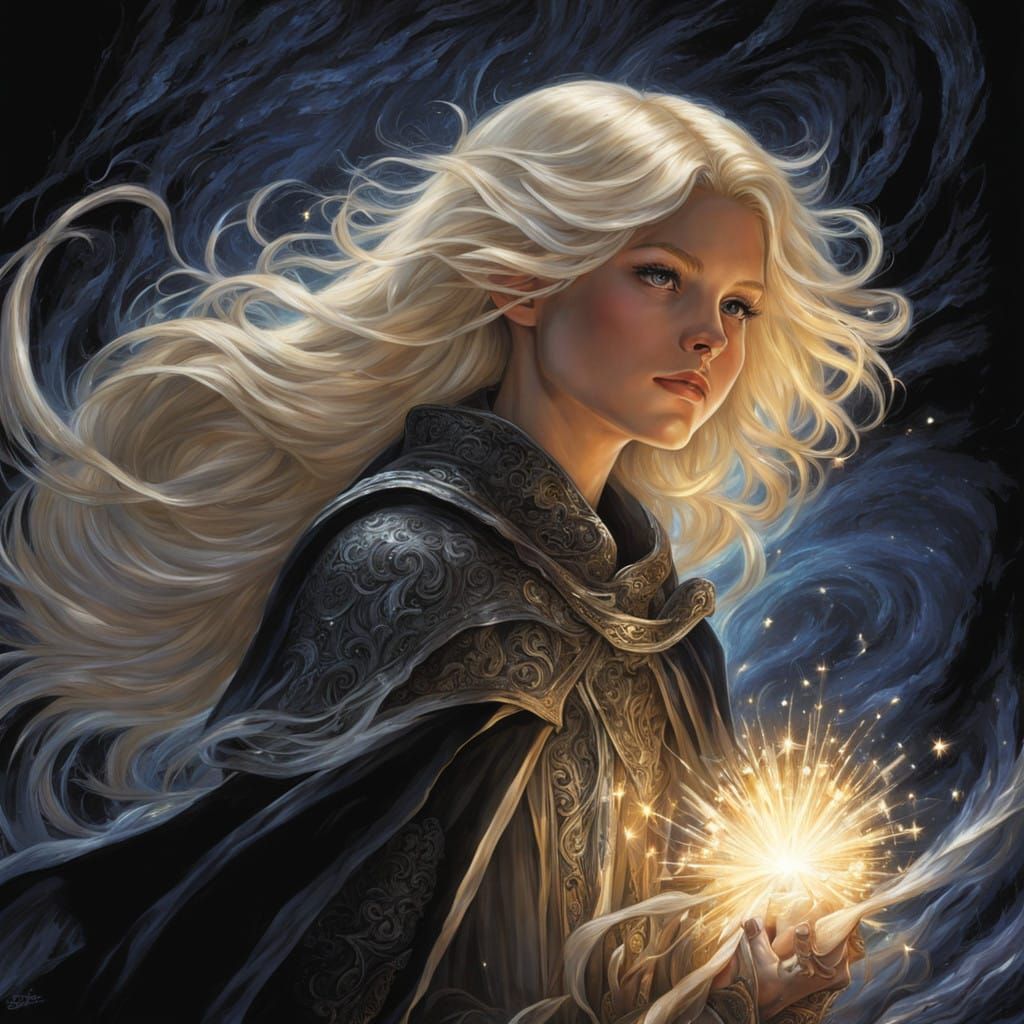 Mystical Wizard in Chiaroscuro Splendor