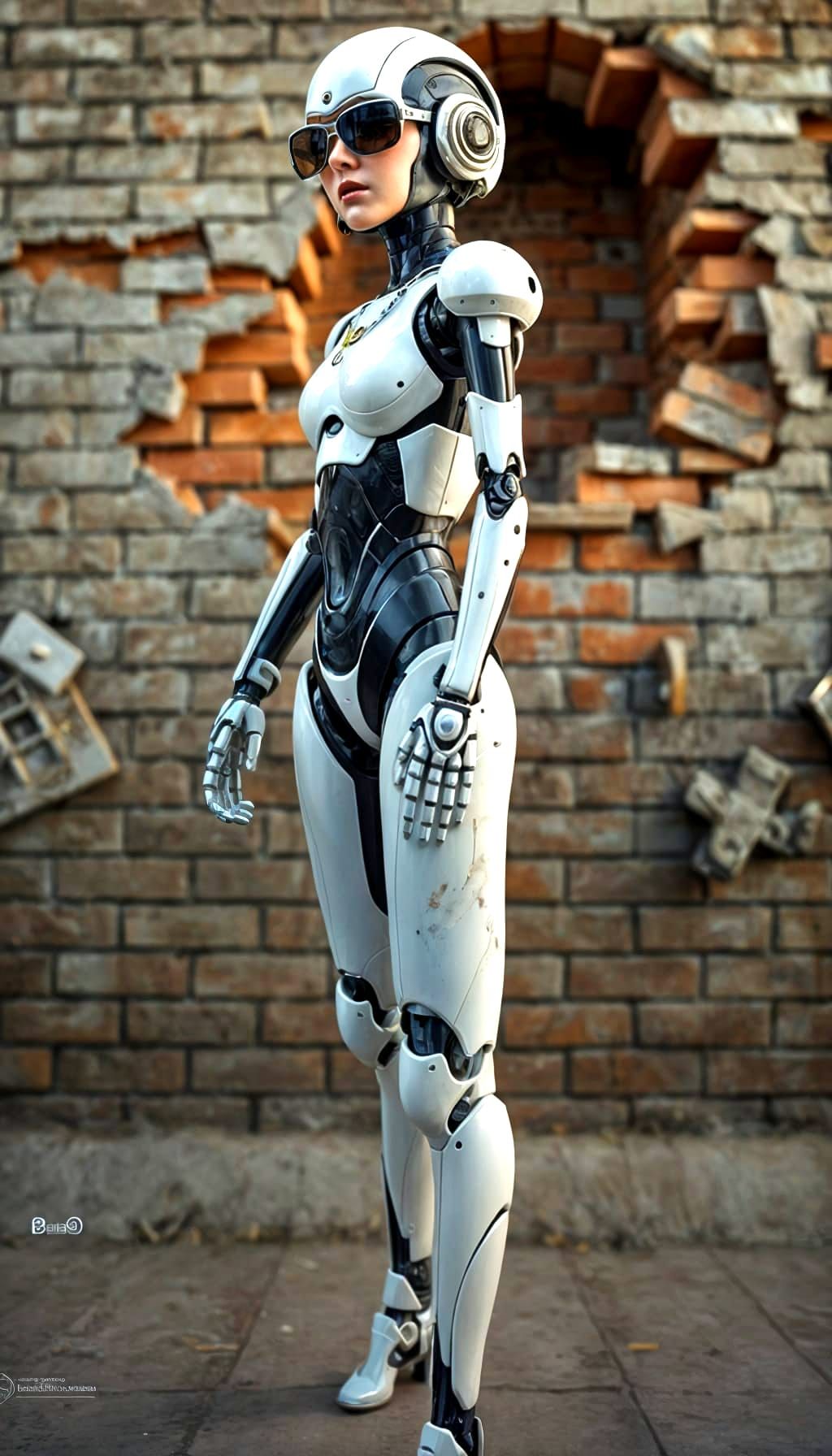 Ultra Realistic Female Robot with Sunglasses