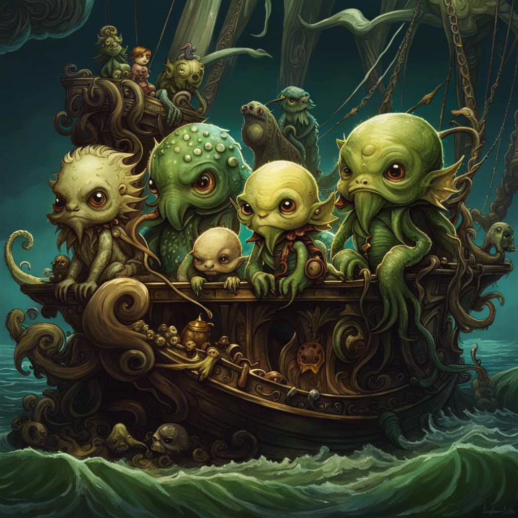 Baby Cthulhu and friends