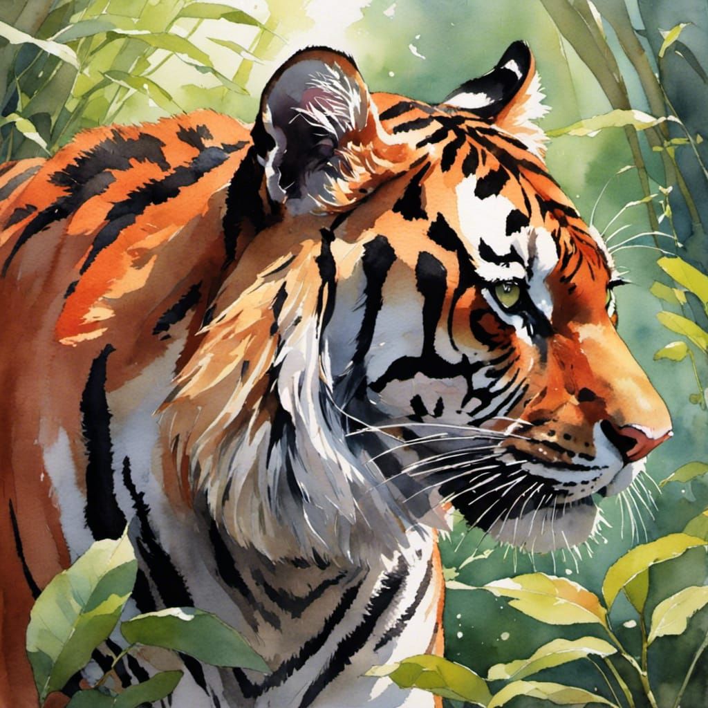 Tiger Politician in Soft Plush Style