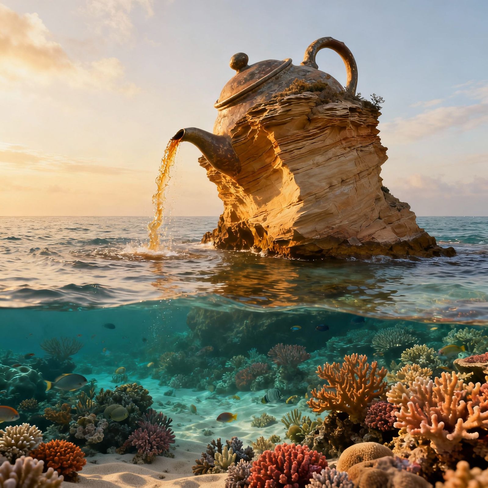 Surreal Teapot Island: Erosion Creates Natural Wonder