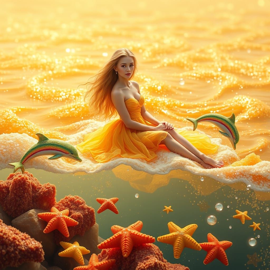 Candy Dolphins in Sparkling Soda Ocean